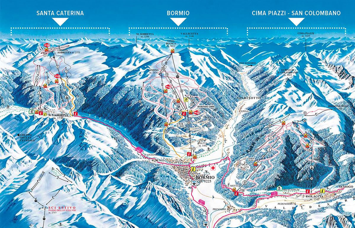Santa Caterina ski mapa